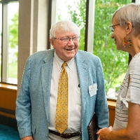 President Emeritus Don Lubbers with guest at Retiree Reception 2018